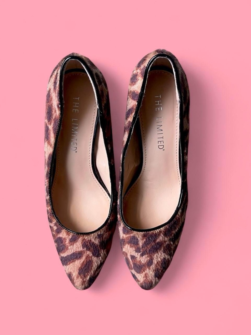 The Limited Leopard Print Pointed Toe Pumps - Brown/Black